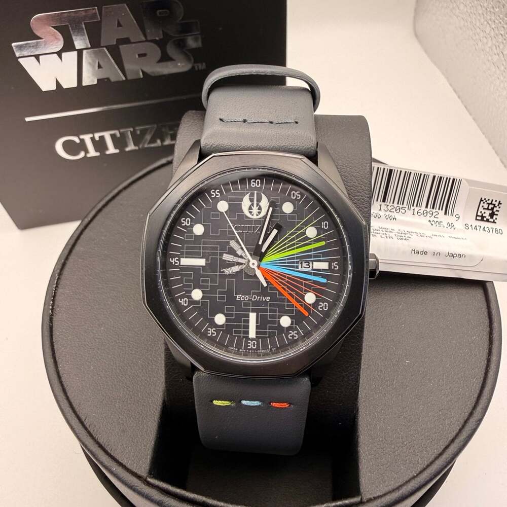 Citizen Star Wars Jedi Master Eco-Drive Watch BM7498-00W New With Tags
